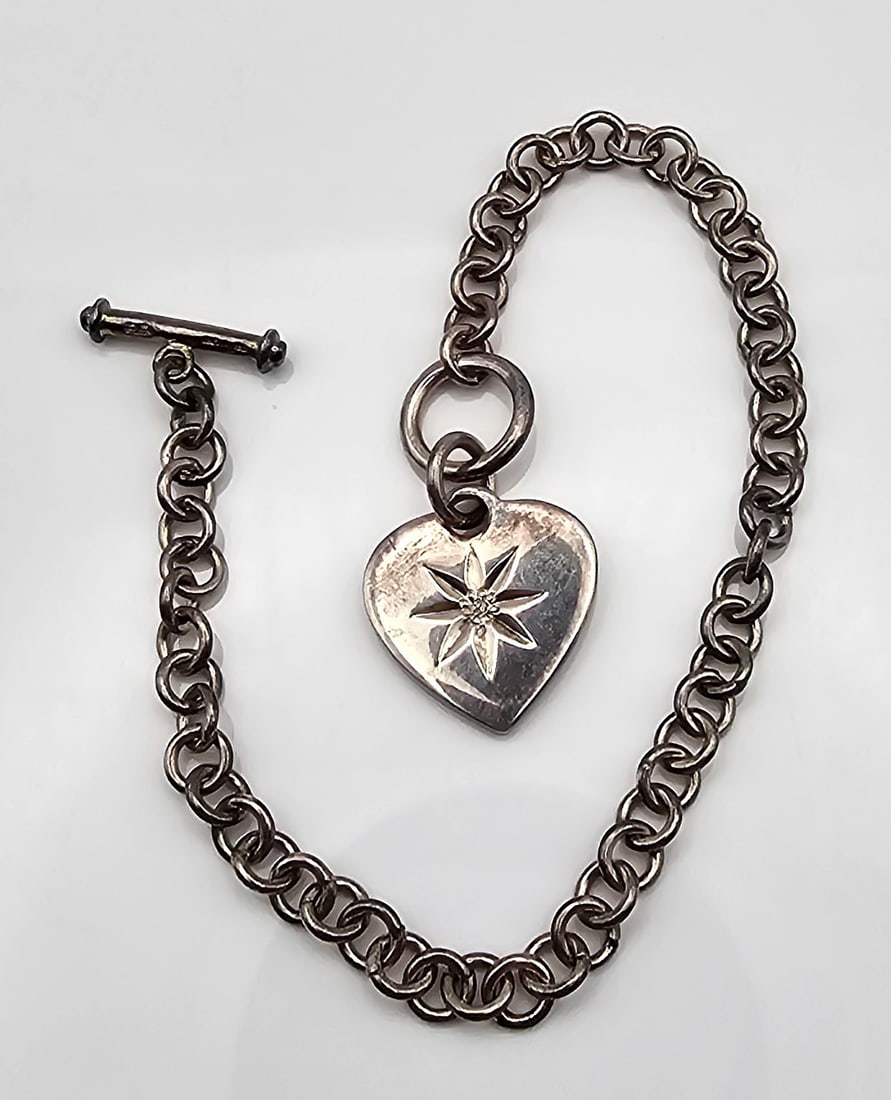 Sterling Silver Toggle Bracelet 15.4 G (1 of 3)