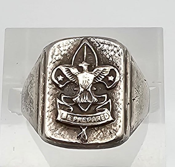Sterling Silver Eagle Scouts Ring Size 5.25 5.8 G (1 of 4)