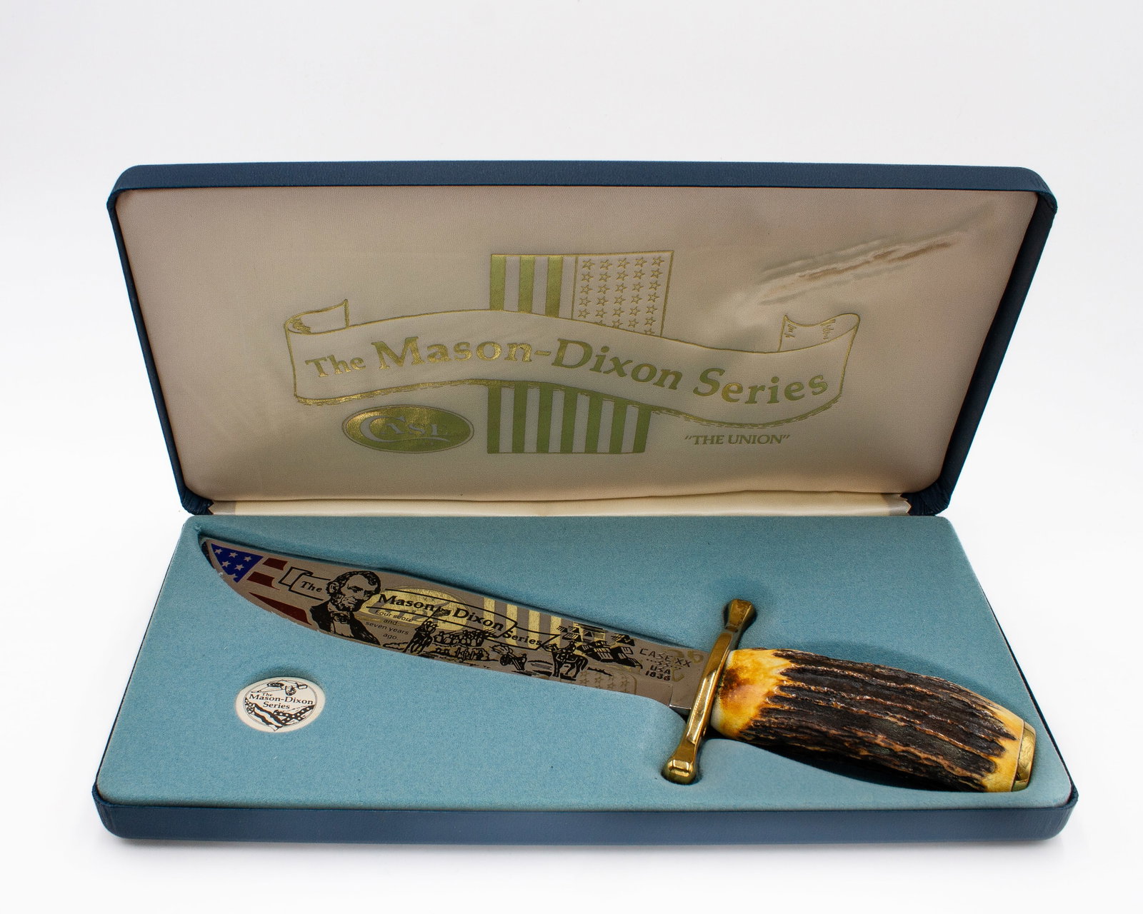 Case Mason Dixon Series "The Union" SN:516 Knife W/ Wall Mount Board Like New Condition: Case Mason Dixon Series "The Union" SN:516 Knife W/ Wall Mount Board Like New Condition