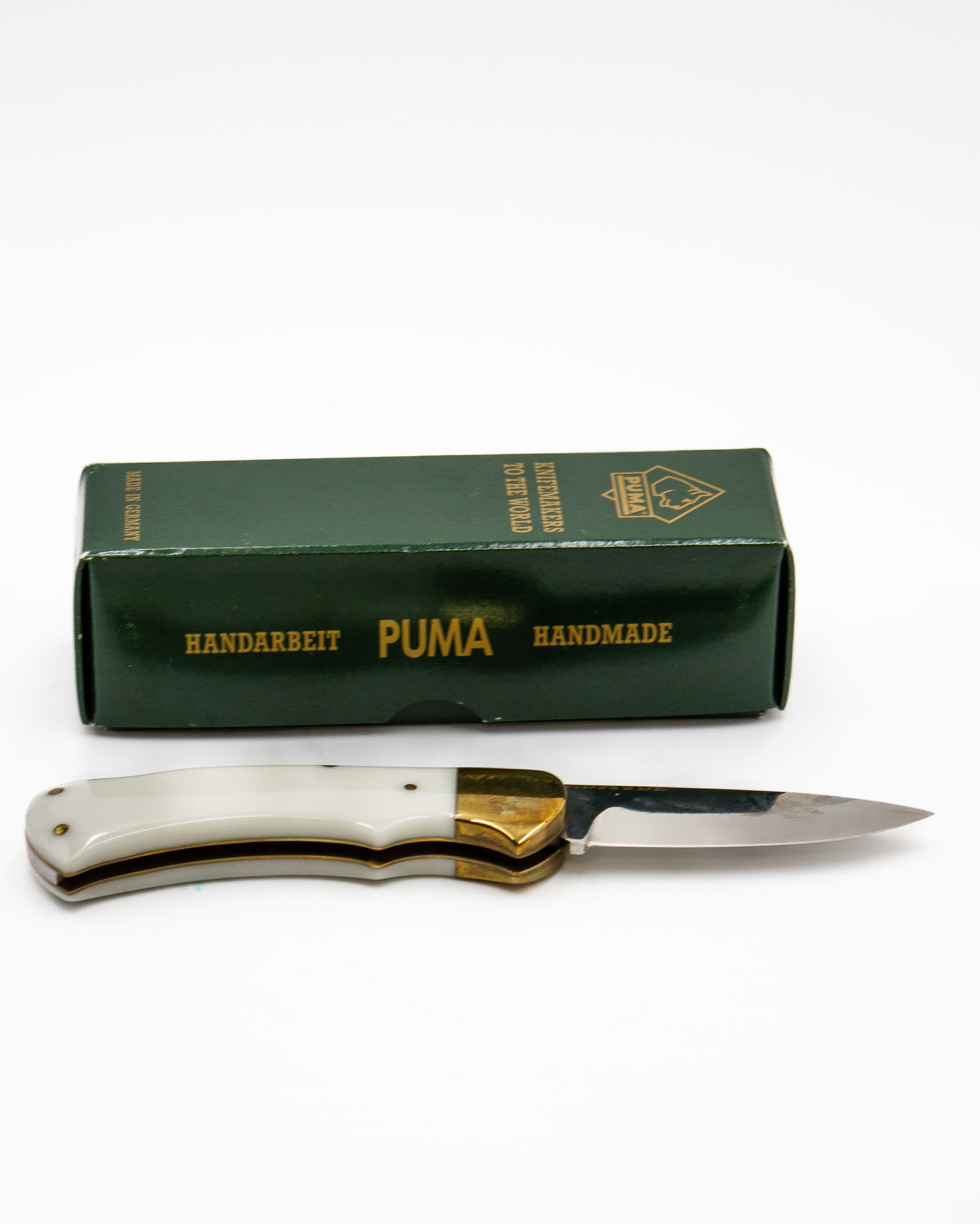 Puma Imitation Ivory Folding Knife Like New Condition (1 of 7)