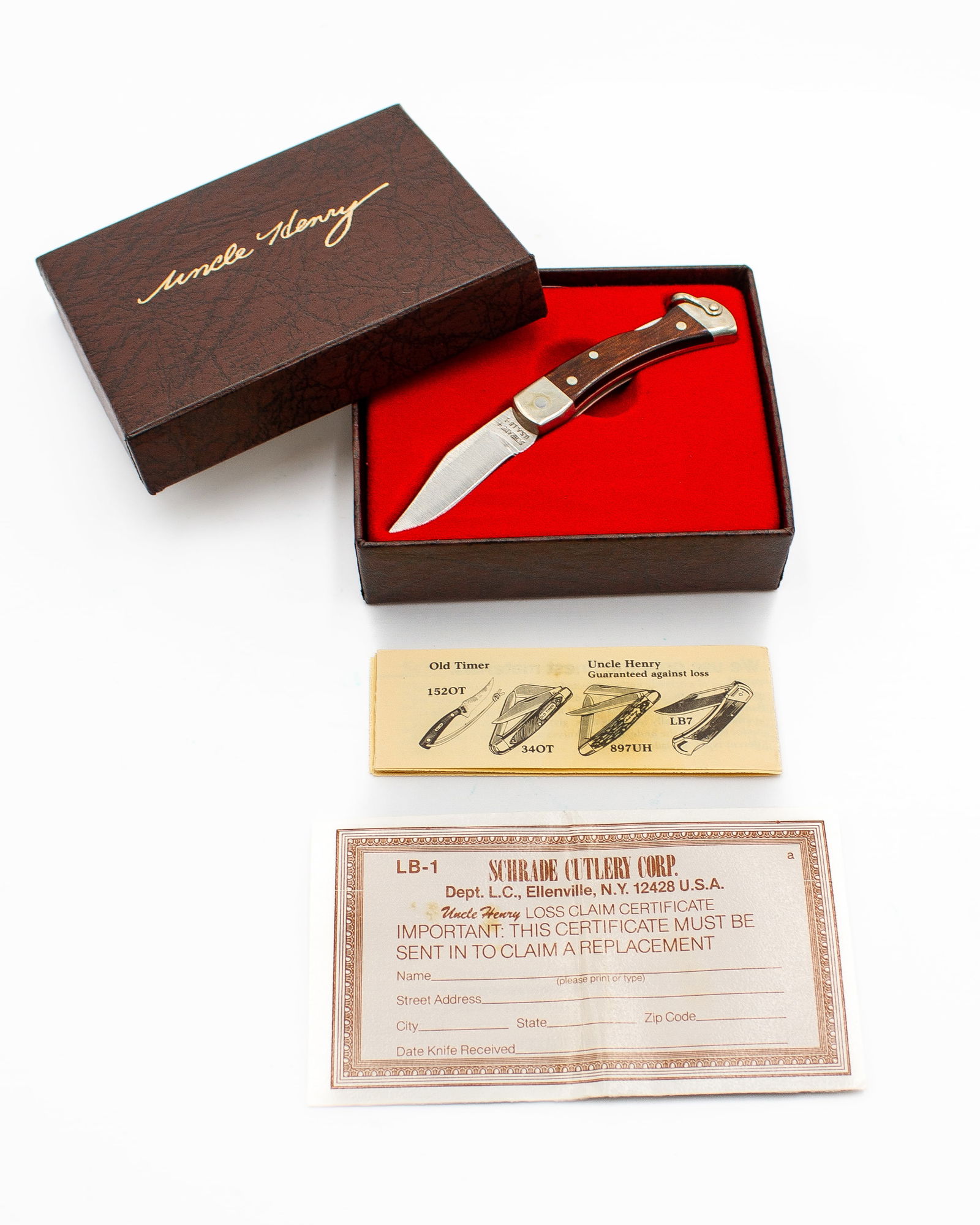 Schrade Cutlery Co. LB1 Uncle Henry Knife Like New Condition (1 of 10)