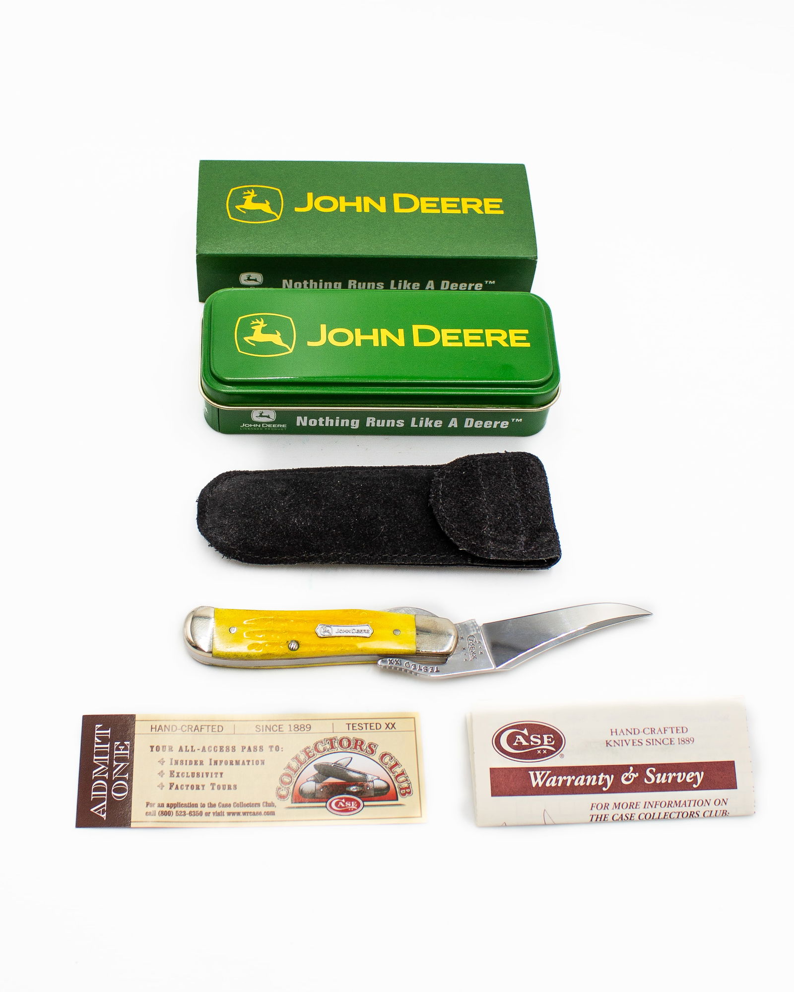 Case 61953L SS John Deere Russlock Knife Like New Condition (1 of 10)