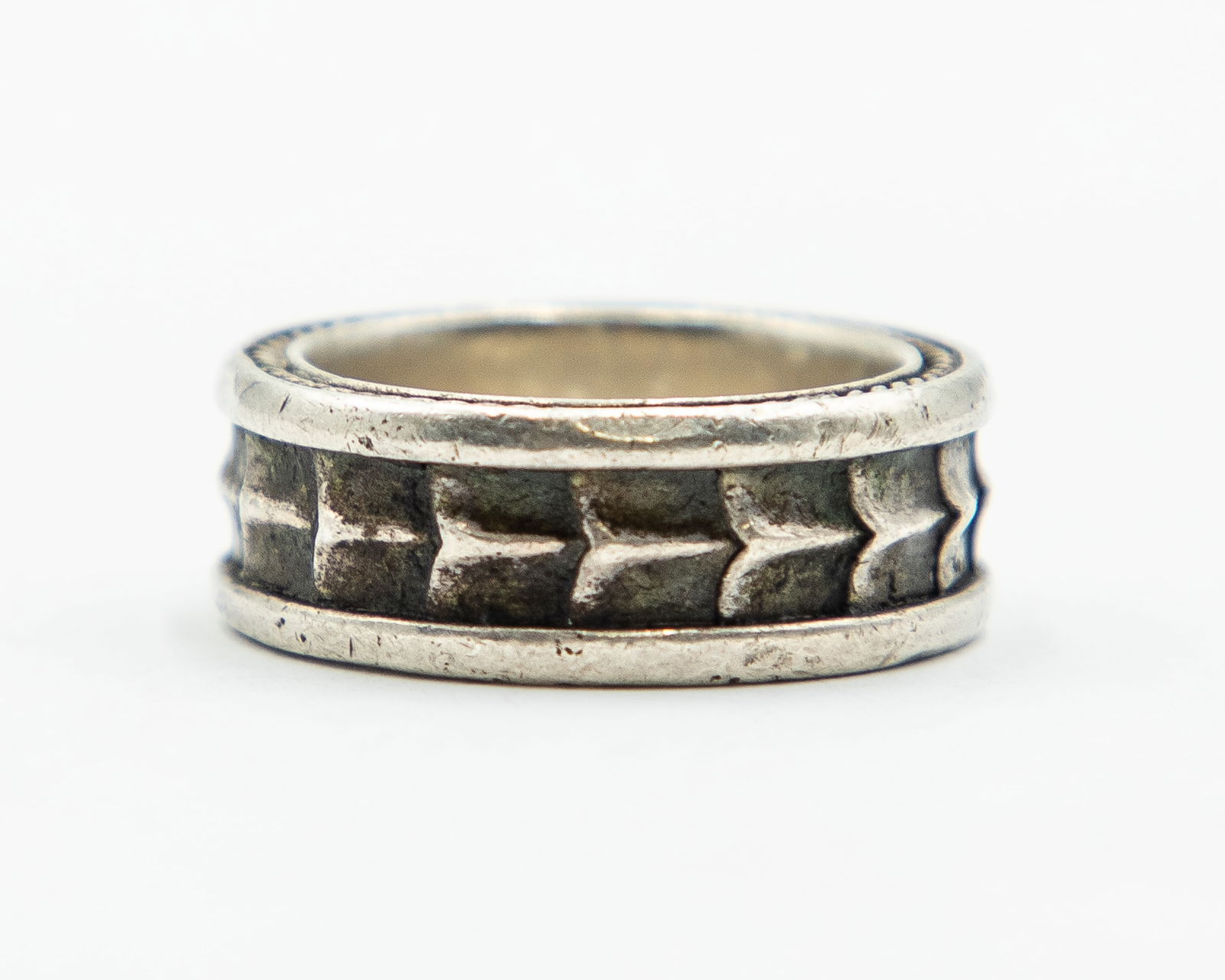D. Yurman Sterling Wire & Reptilian Scale Ring Sz. 9.5 (1 of 4)