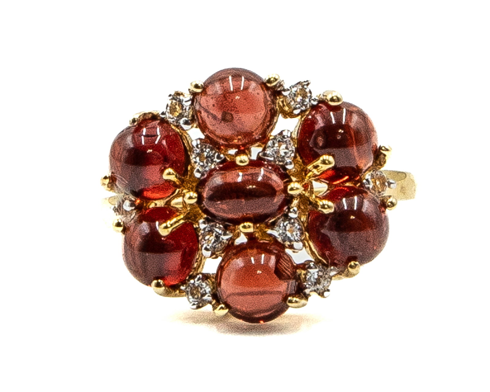 Viola Gold Over 950 Garnet Cocktail Ring Sz. 6.75: Viola Gold Over 950 Garnet Cocktail Ring Sz. 6.75 5g, 2 of 2 Identical