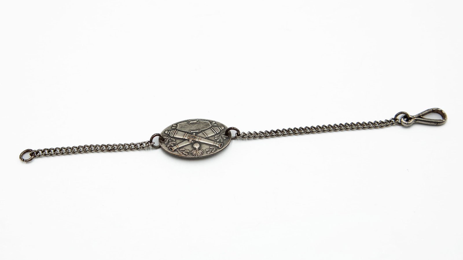 French Military "Plaques D'Identification" Bracelet WW1 Era w/ Artillery Bullion (1 of 4)