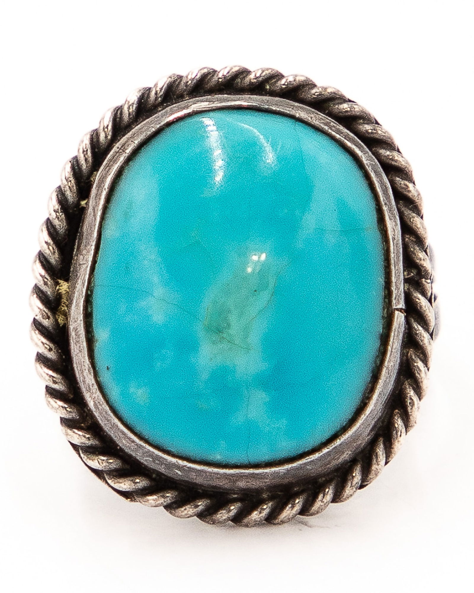 Vintage Navajo Sterling Turquoise Ring Sz. 5.5 (1 of 6)