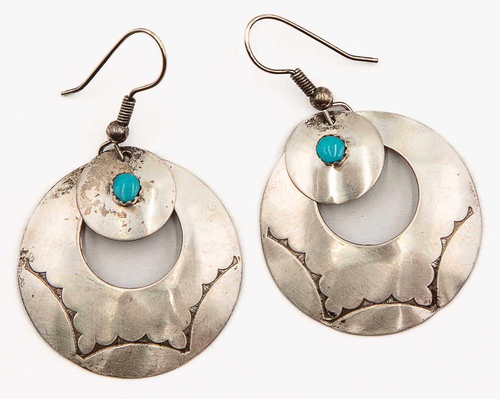 Vintage Navajo Turquoise Dangle Earrings (1 of 3)