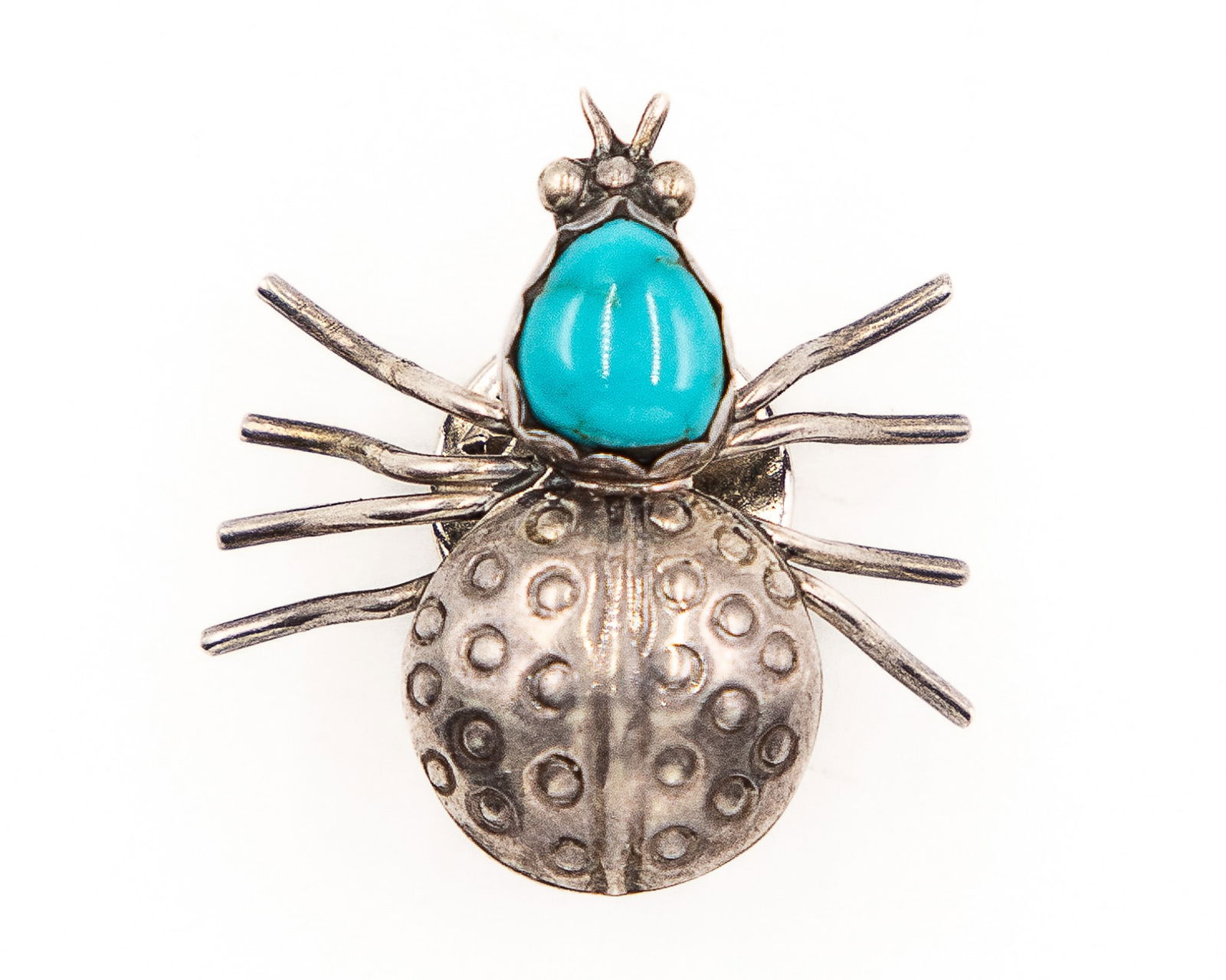 Les Baker Jewelry Shop Sterling Turquoise Insect Brooch Pin (1 of 4)