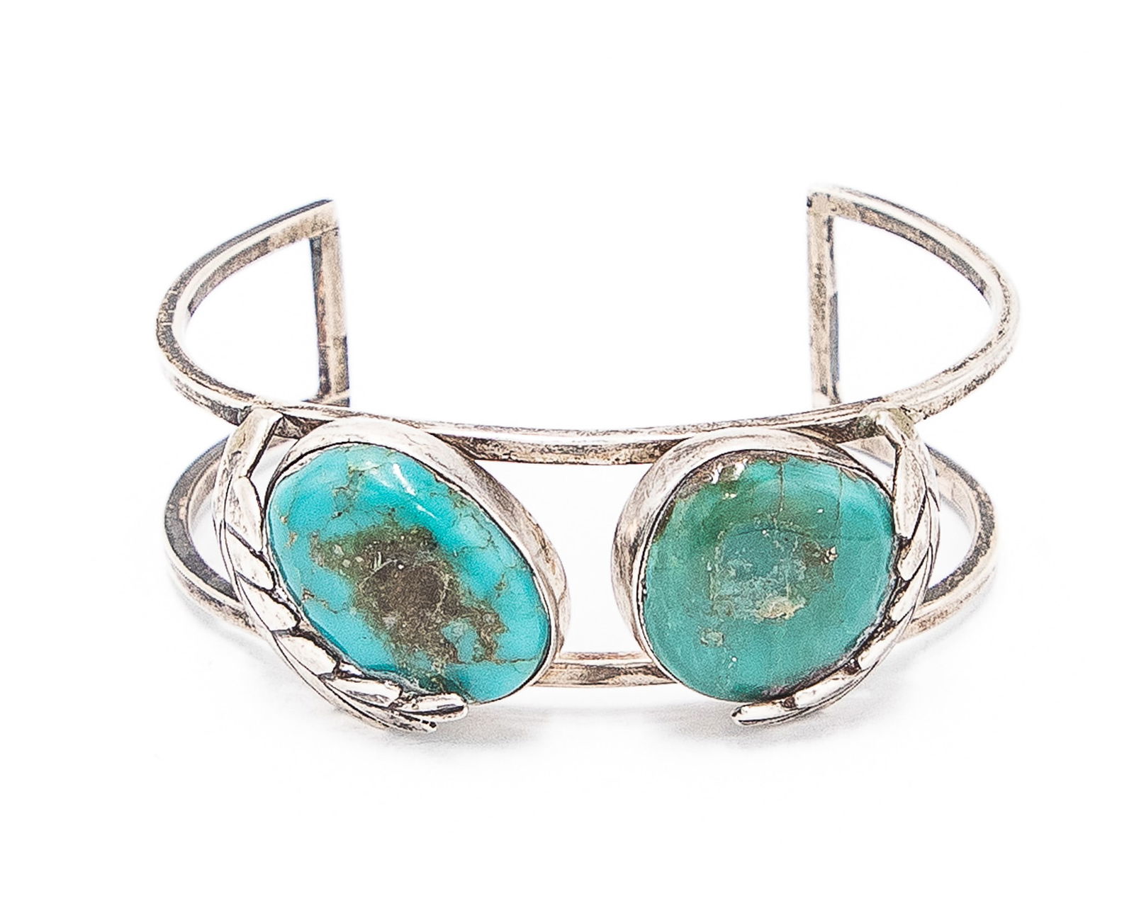 Vintage Navajo Sterling Turquoise Cuff Bracelet (1 of 6)