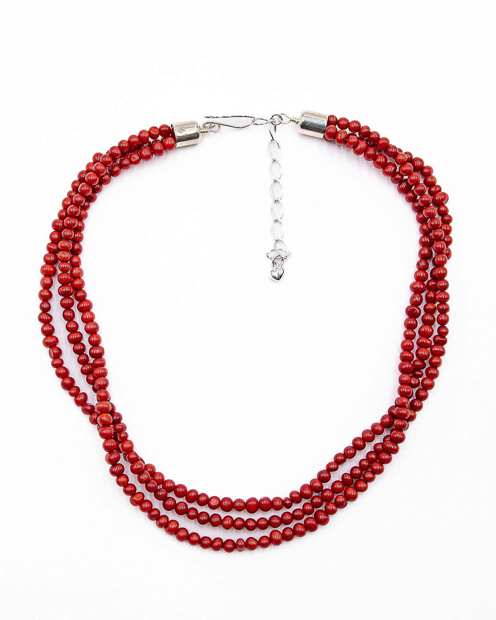Jay King Mine Finds Coral Multi Strand Sterling Necklace (1 of 5)