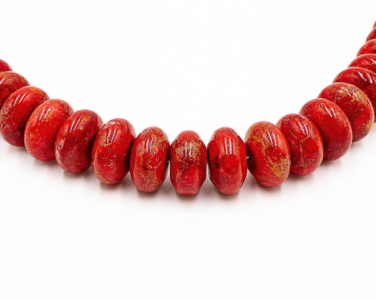 Jay King Mine Finds Red Jasper Round Disk Sterling Necklace: Jay King Mine Finds Red Jasper Round Disk Sterling Necklace 83.1g