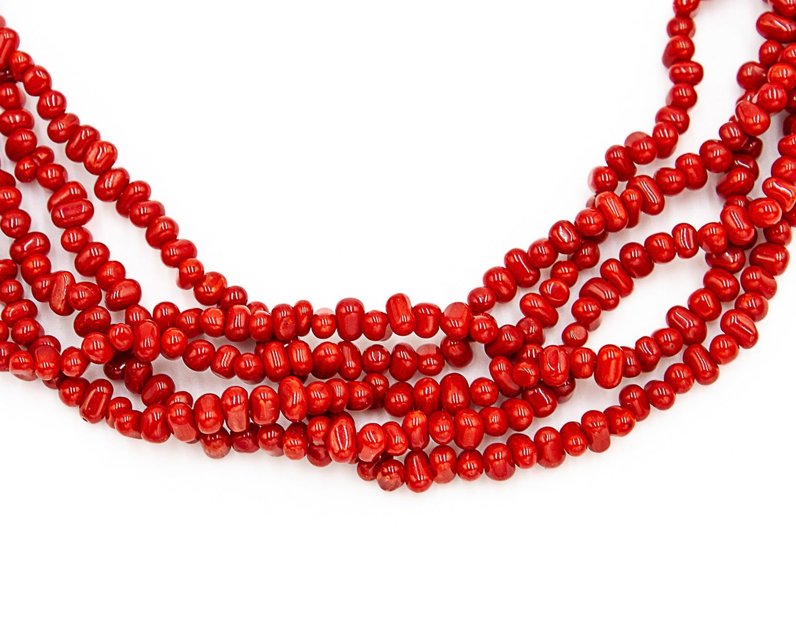 Jay King Mine Finds Multi Strand Coral Sterling Necklace (1 of 7)