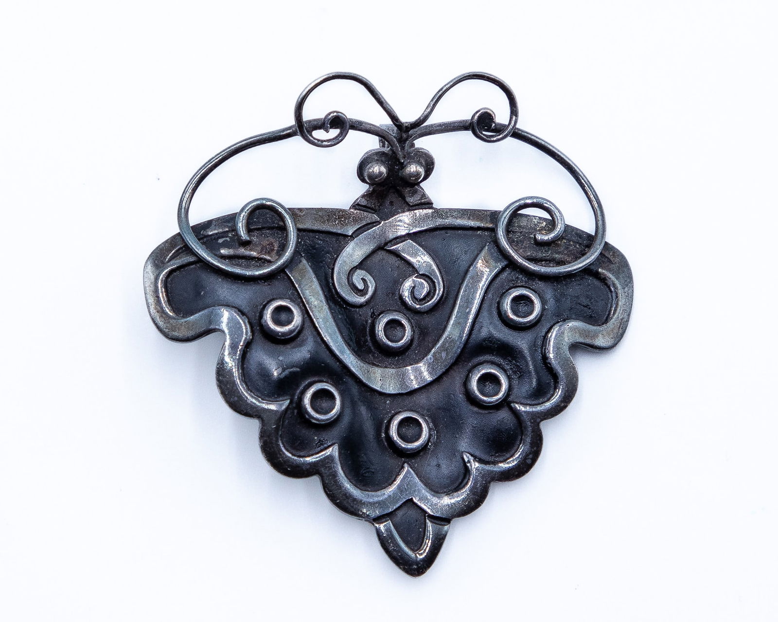 Signed Vintage Taxco Mexico Sterling Butterfly Brooch/Pendant (1 of 4)