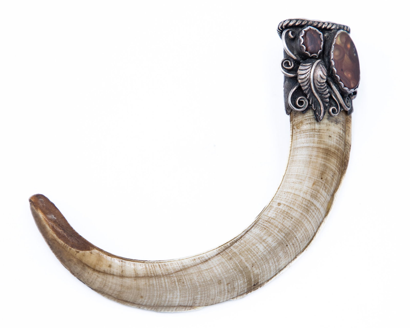 Signed CT Vintage Sterling Horn Necklace Pendant (1 of 5)