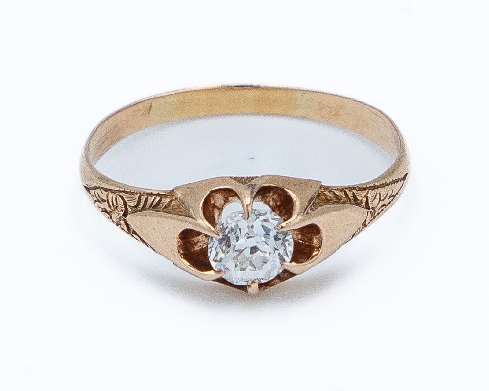 Diamond 14K Gold Engagement Ring Sz. 7.75 (1 of 5)