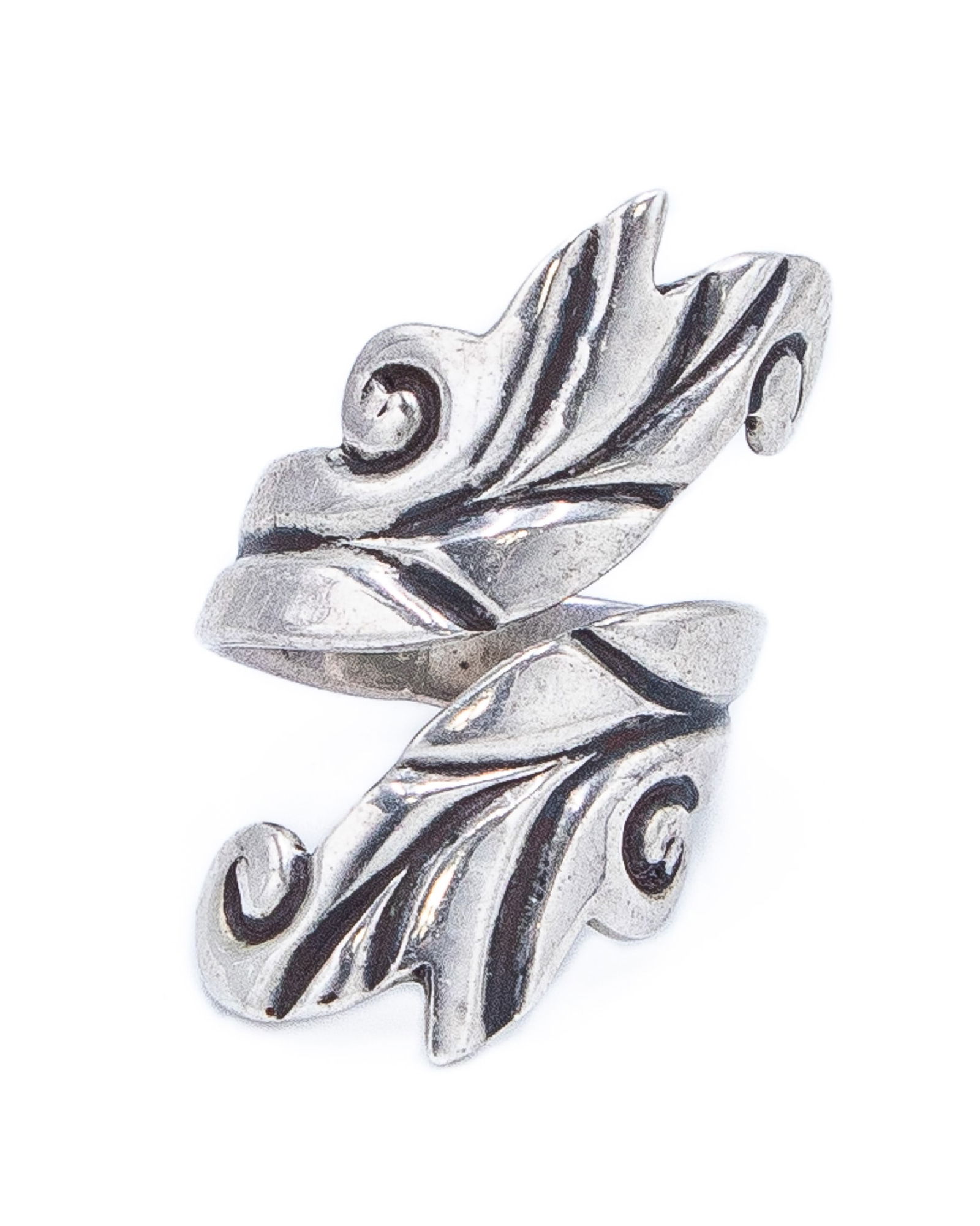 R. Cazares Taxco Mexico Large Sterling Bypass Ring Sz 6 (1 of 6)
