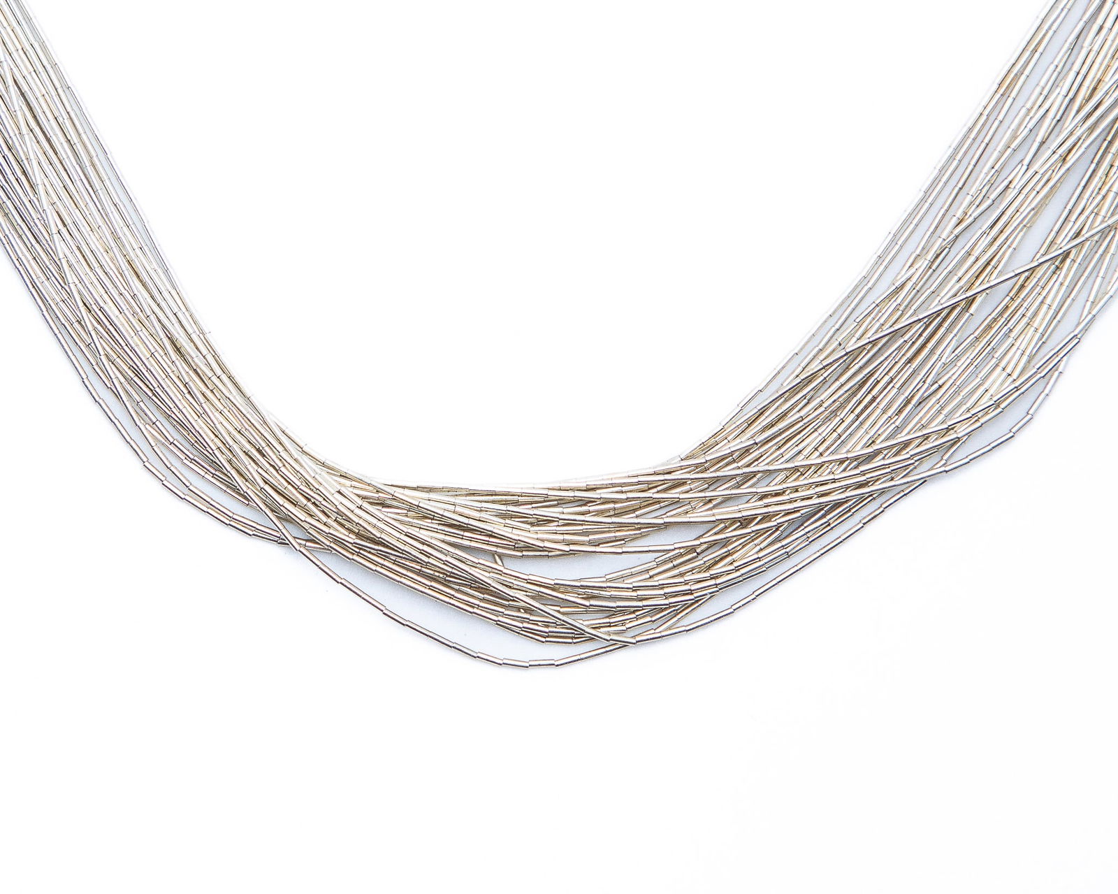 Quoc Trading 30-Strand Sterling Liquid Silver Necklace (1 of 6)