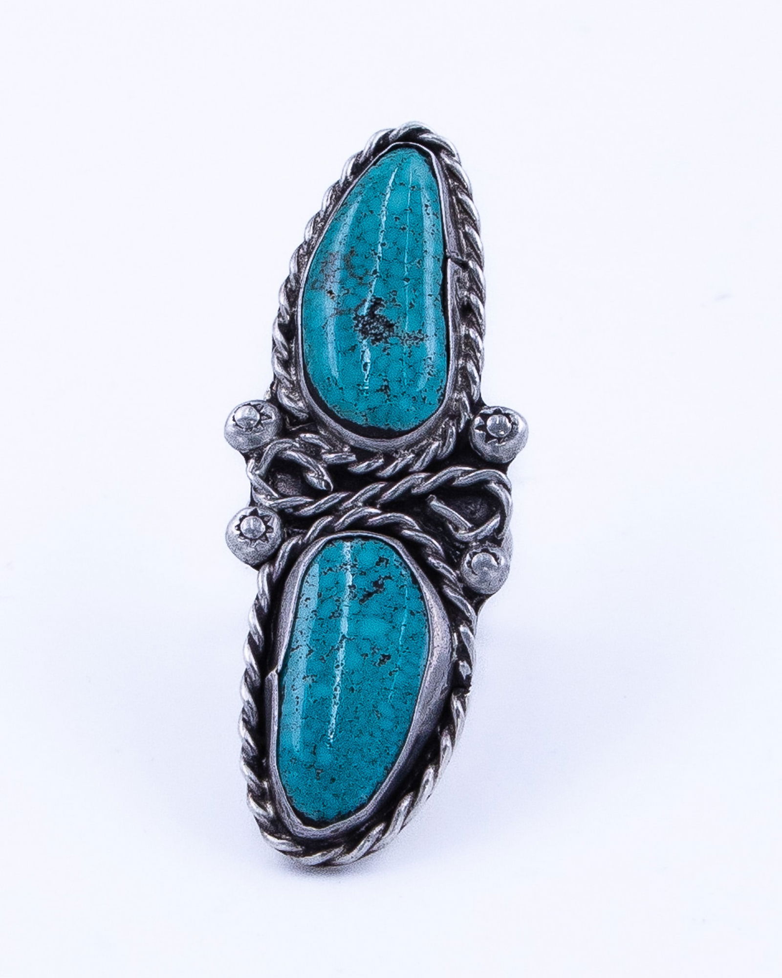 Vintage Navajo Turquoise Sterling Ring Sz 5.5 (1 of 5)