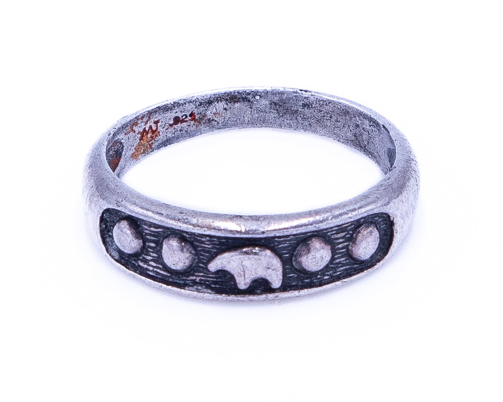 Murray Jackson Walapai Sterling Shadow Box Ring Sz 10.5: Murray Jackson Walapai Sterling Shadow Box Ring Sz 10.5, 5g