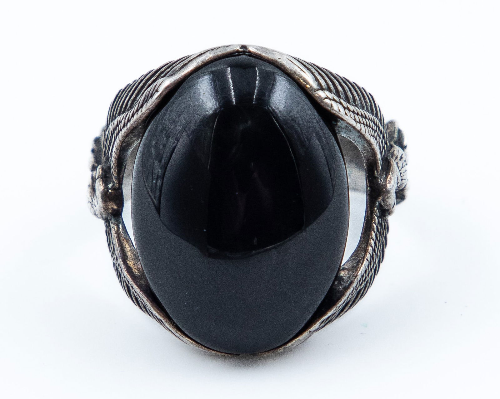 Carolyn Pollack Onyx Sterling Ring Sz 13.5 (1 of 6)