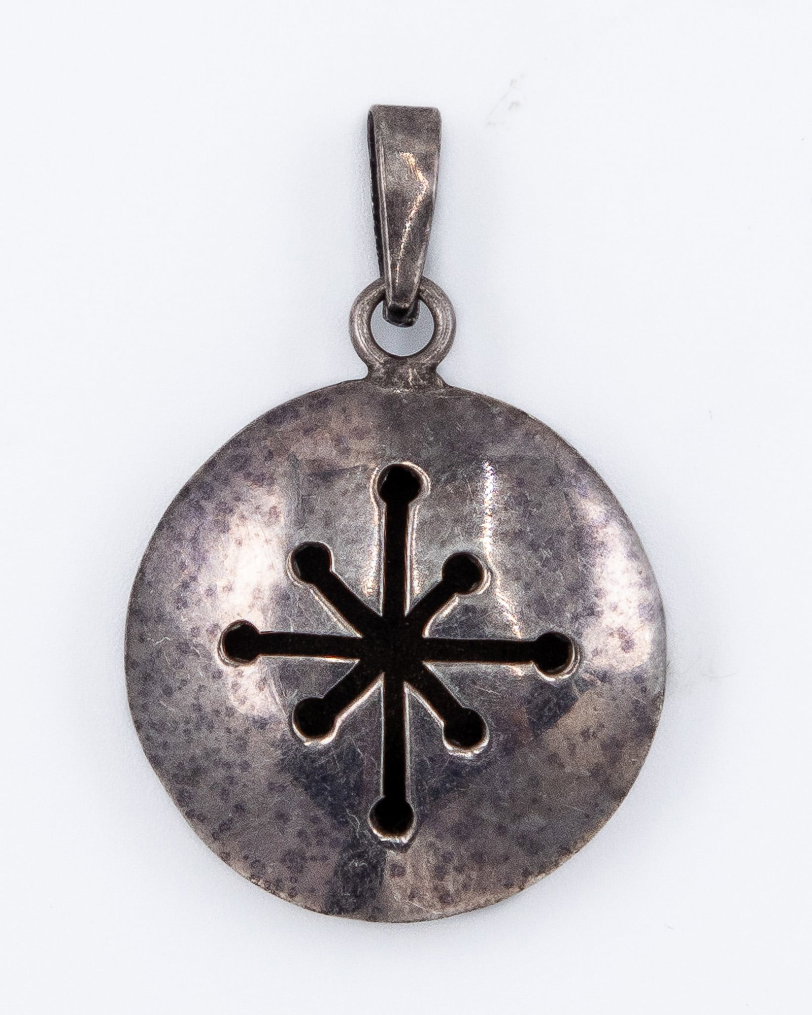 Signed TT-53 Taxco Sterling Star Pendant: Signed TT-53 Taxco Mexico Sterling Shadow Box Star Pendant 3g