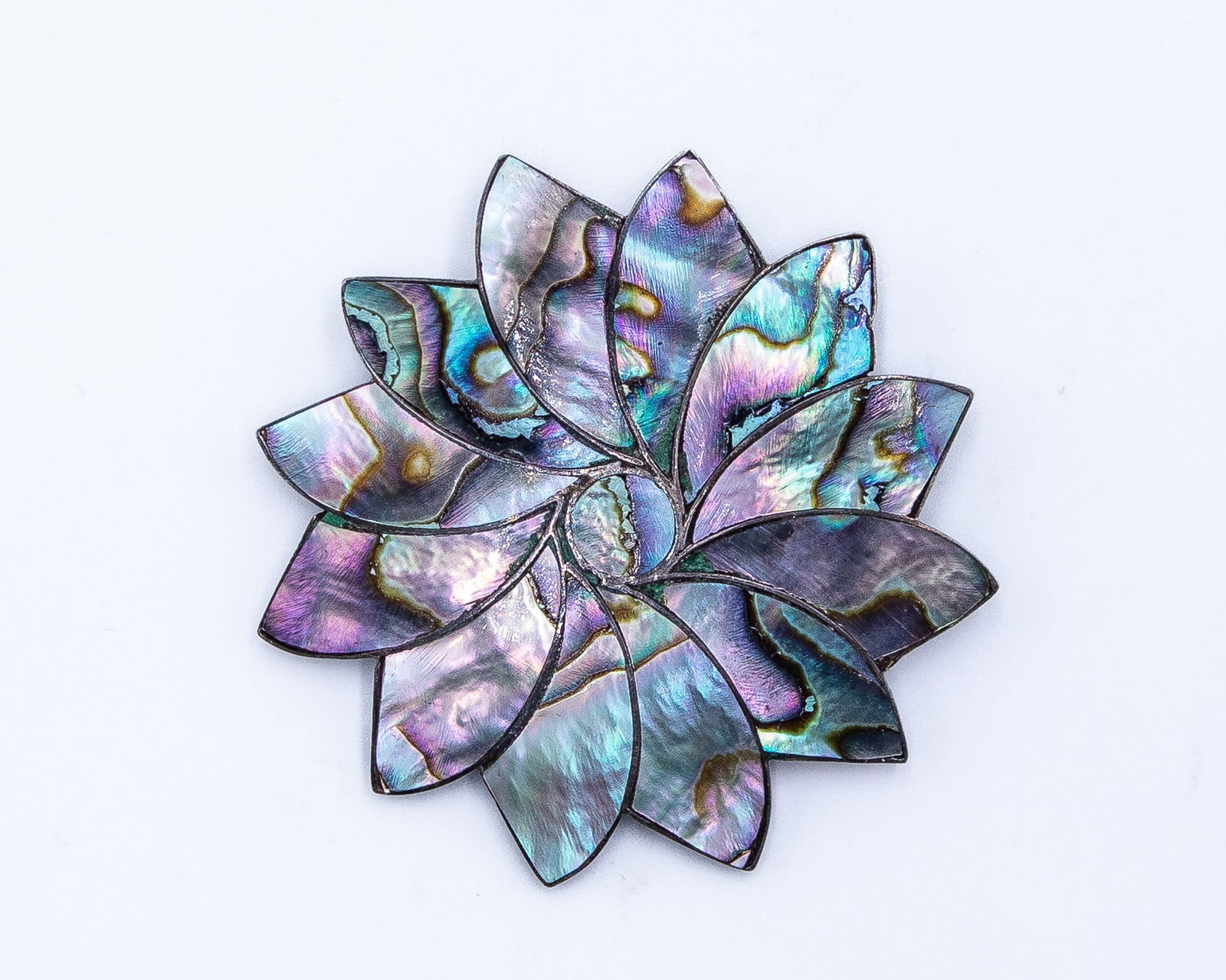 Signed JOSENS Taxco Sterling Spiral Brooch Pendant (1 of 3)