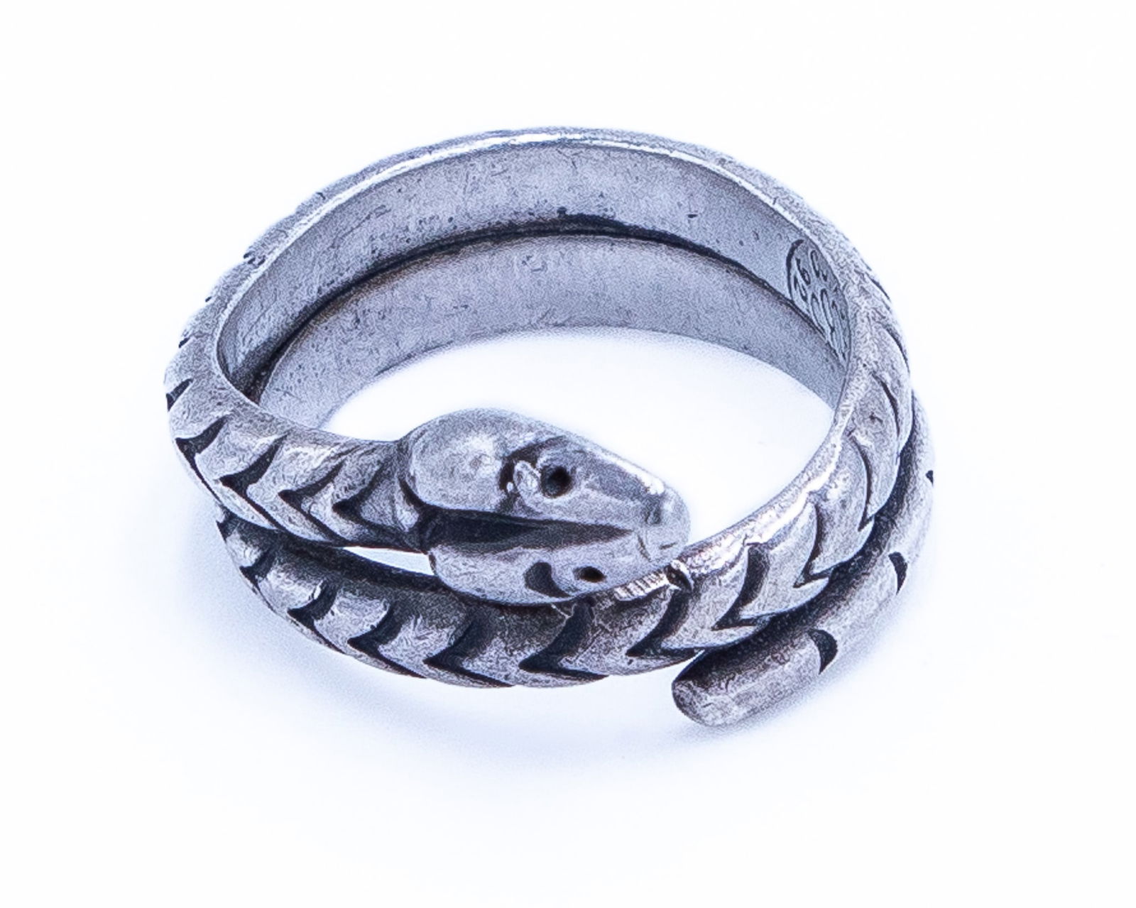 Signed CBC Mexico Sterling Snake Eagle 3 Ring (1 of 6)