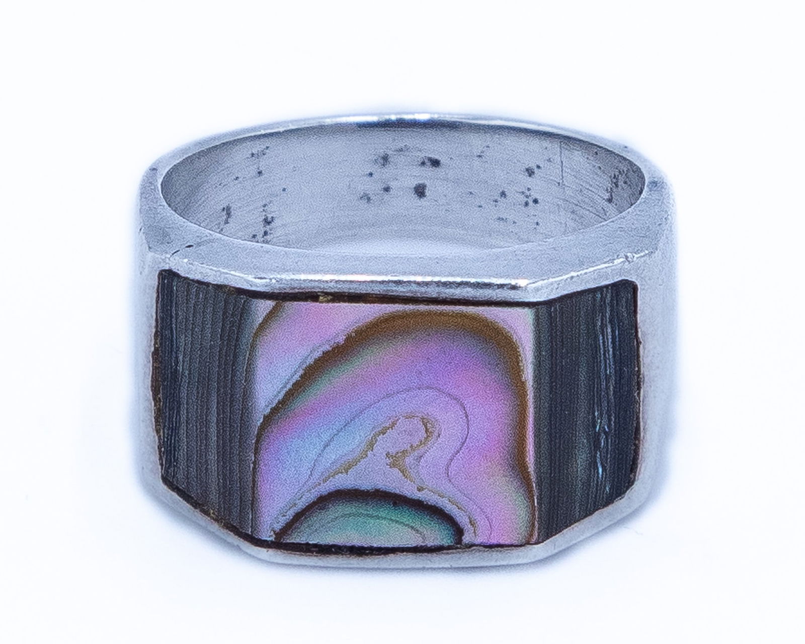 Signed DRM Mexico Abalone Sterling Ring Sz 5.75 (1 of 7)