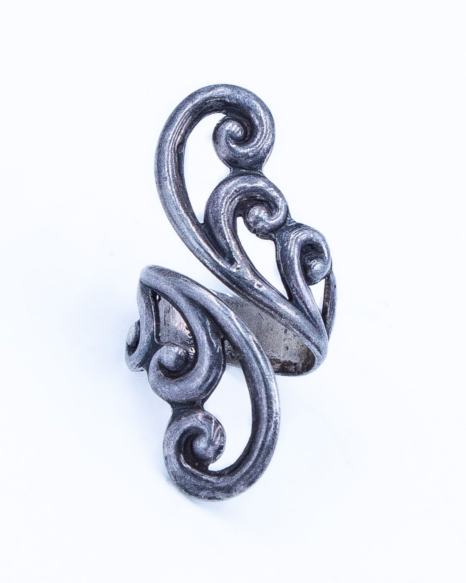 Signed ES Mexico Sterling Wrap Ring Sz 4.75 (1 of 6)