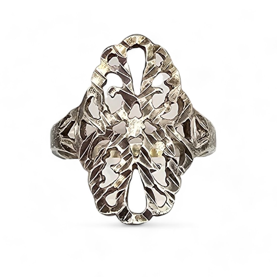 NF Sterling Silver Ring Size 7.5 3 G (1 of 5)