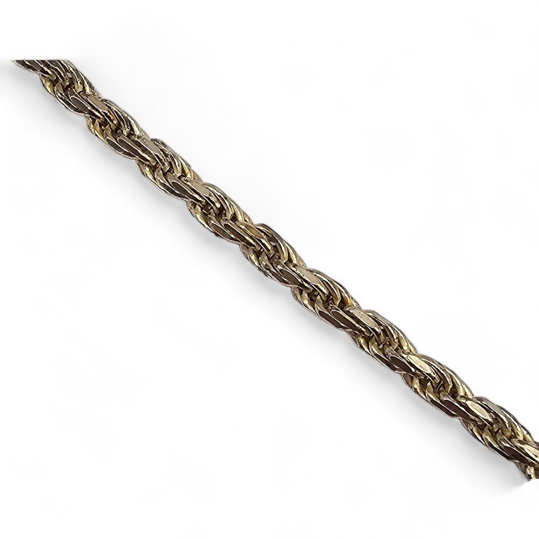 Gold Over Sterling Silver Thick Rope Chain Bracelet 10.7 G (1 of 3)