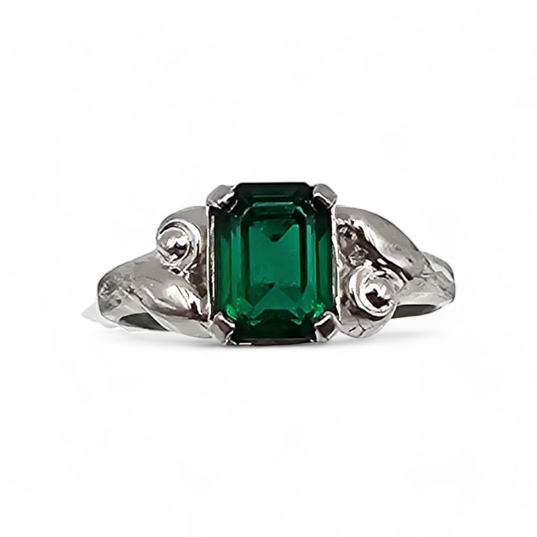 Rhinestone Sterling Silver Cocktail Ring Size 6.75 2.4 G: Rhinestone Sterling Silver Cocktail Ring Size 6.75 2.4 G
