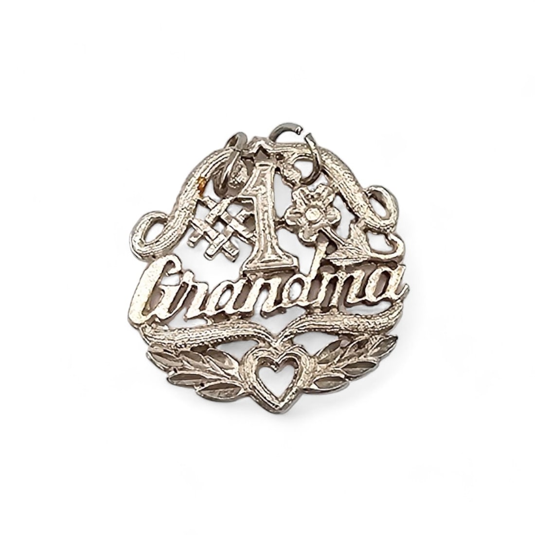 Sterling Silver #1 Grandma Pendant 1.7 G: Sterling Silver #1 Grandma Pendant 1.7 G