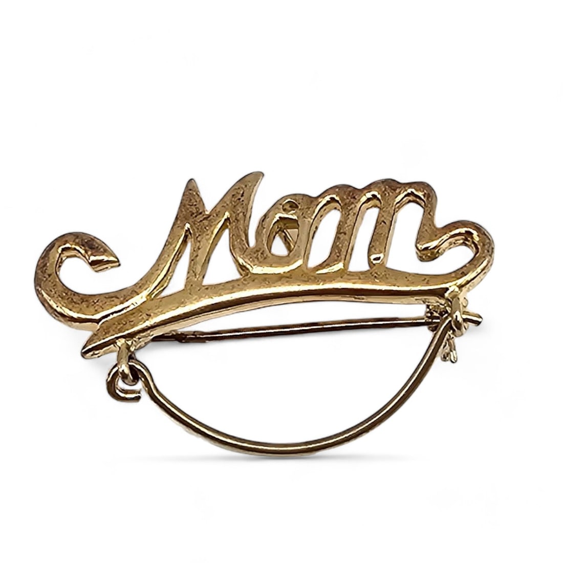 Gold Over Sterling Silver Mom Pendant Brooch 5.7 G (1 of 3)
