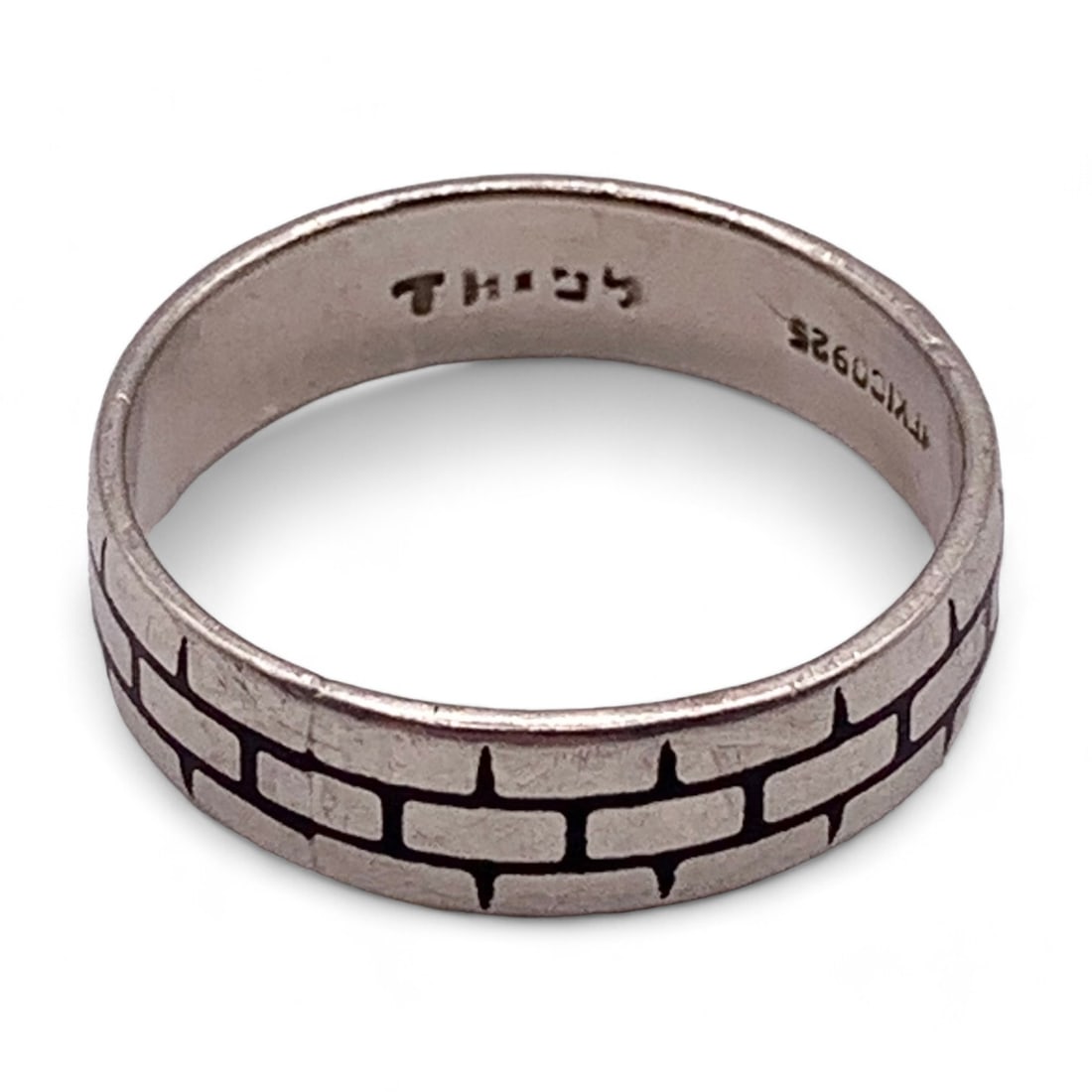 Taxco Mexico Sterling Brick Pattern Ring Sz. 10.5, 4g: Taxco Mexico Sterling Brick Pattern Ring Sz. 10.5, 4g