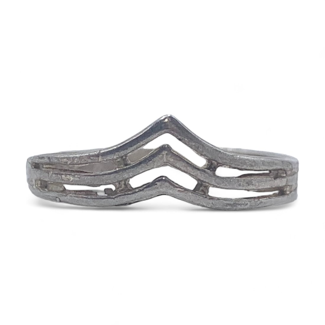 Sterling Crown Accent Stackable Ring Sz 8.5, 1.5g: Sterling Crown Accent Stackable Ring Sz 8.5, 1.5g