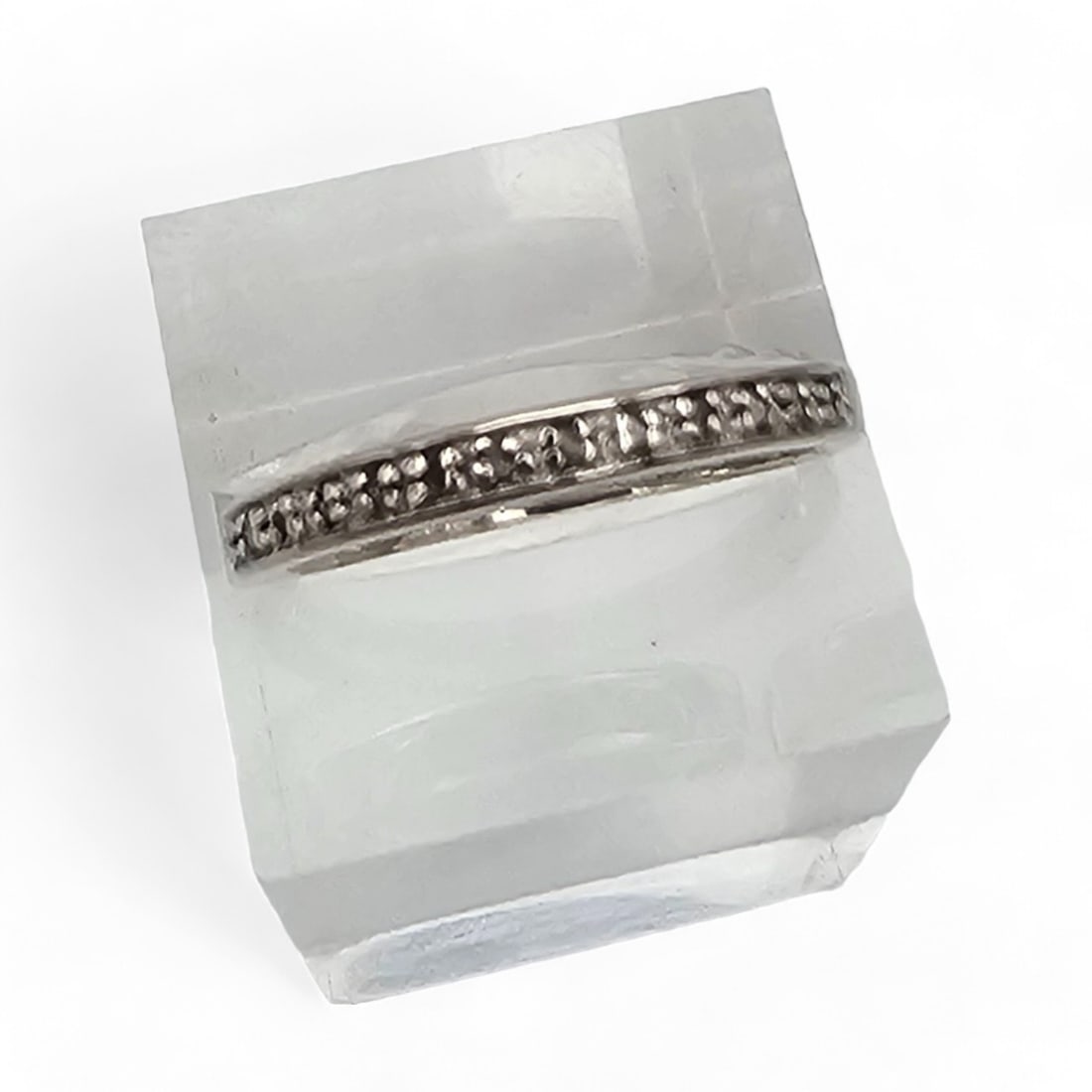 UD Diamond Sterling Silver Wedding Ring Size 6.5 3.2 G: UD Diamond Sterling Silver Wedding Ring Size 6.5 3.2 G