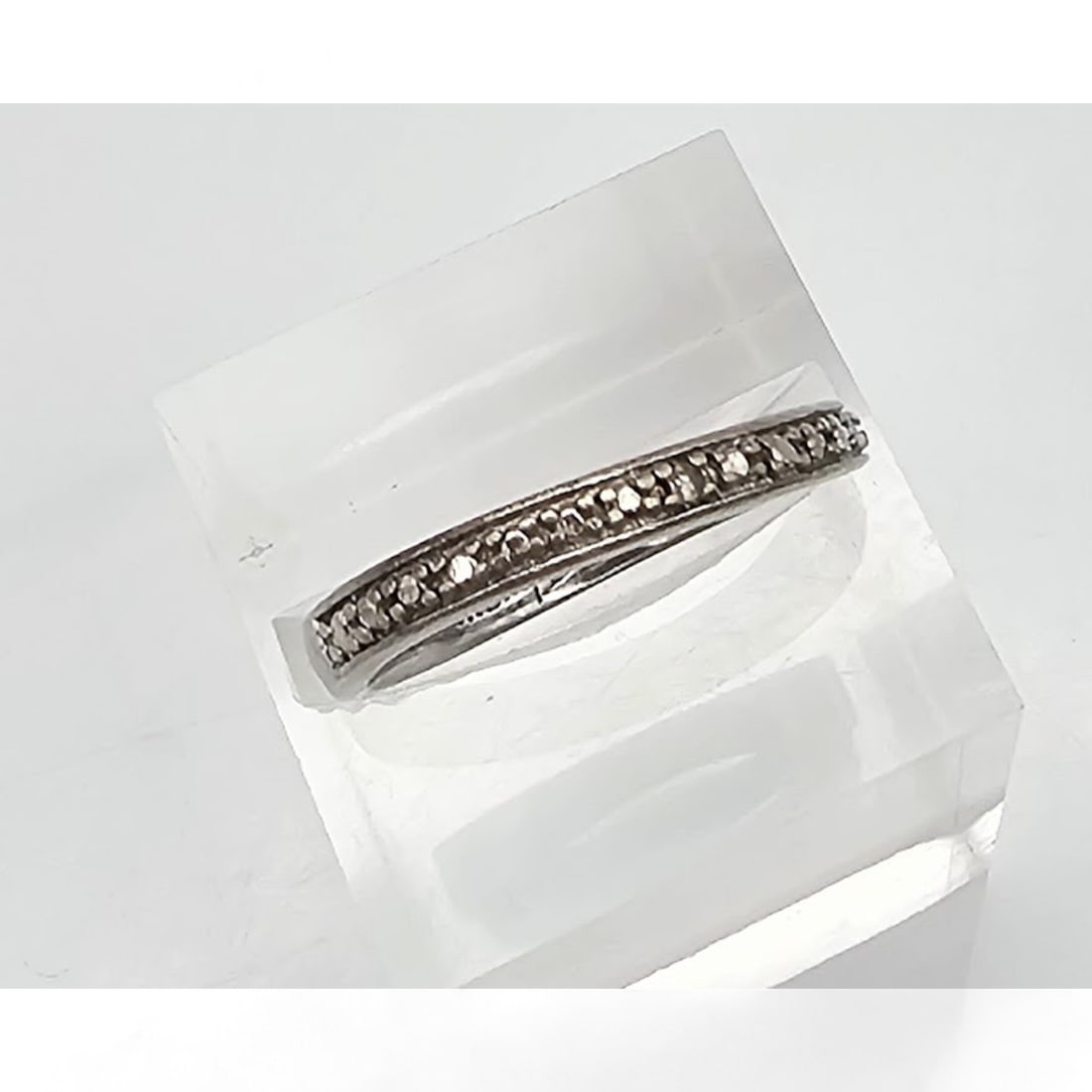 BGE Diamond Sterling Silver Wedding Ring Size 6.75 2.3 G (1 of 4)