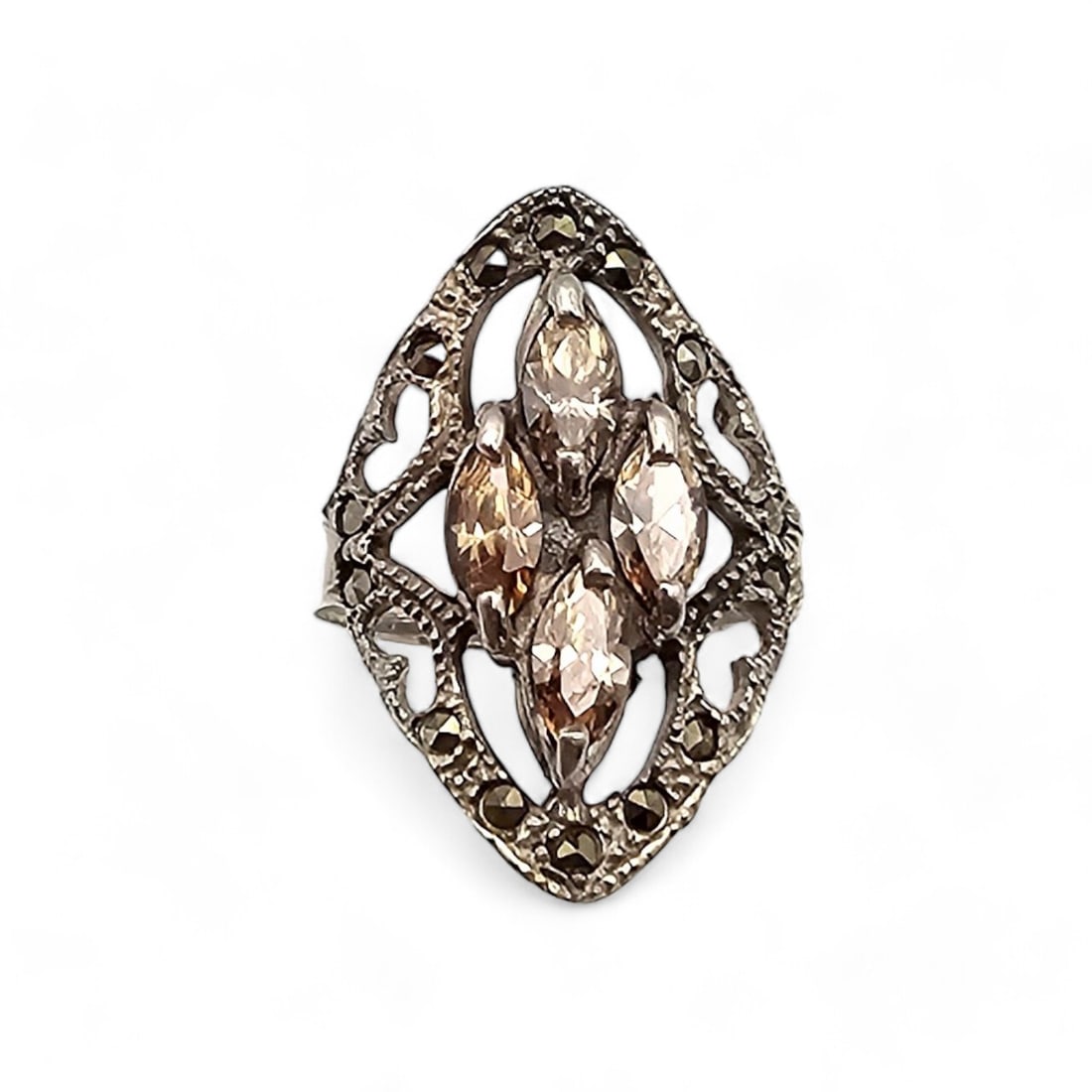 CW Tourmaline Sterling Silver Cocktail Ring Size 5.75 4.2 G: CW Tourmaline Sterling Silver Cocktail Ring Size 5.75 4.2 G