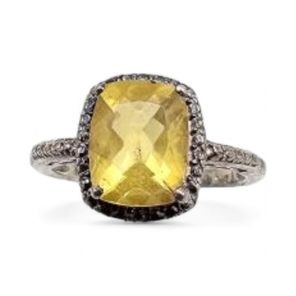 Citrine Sterling Silver Cocktail Ring Sz. 6.75 3.2 G (1 of 4)
