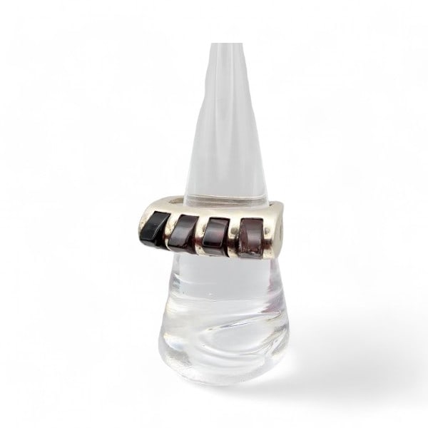 Red Cherry Amber Sterling Silver Ring Sz. 8 6.7 G (1 of 4)