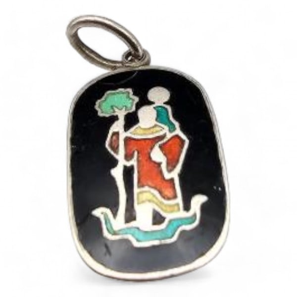 Signed Enamel Sterling Silver Charm 1.6 G (1 of 3)