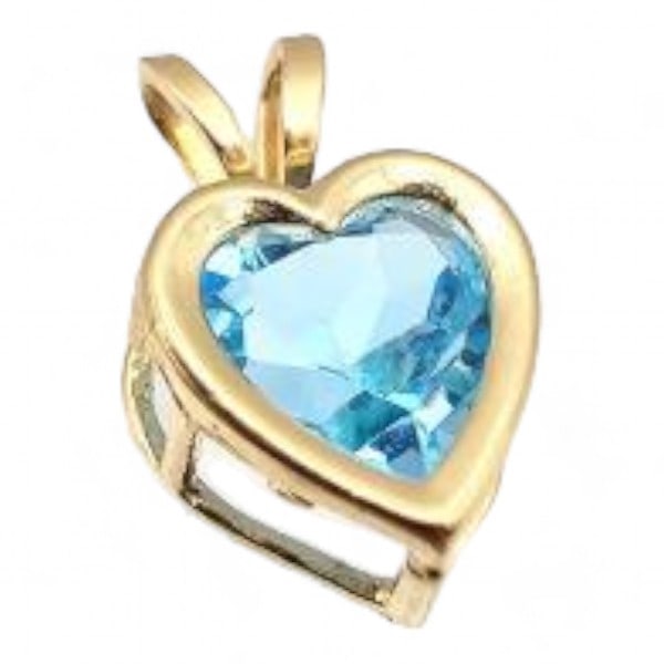 VU Topaz 14K Gold Heart Pendant 0.4 G Approximately 0.75 TCW (1 of 3)