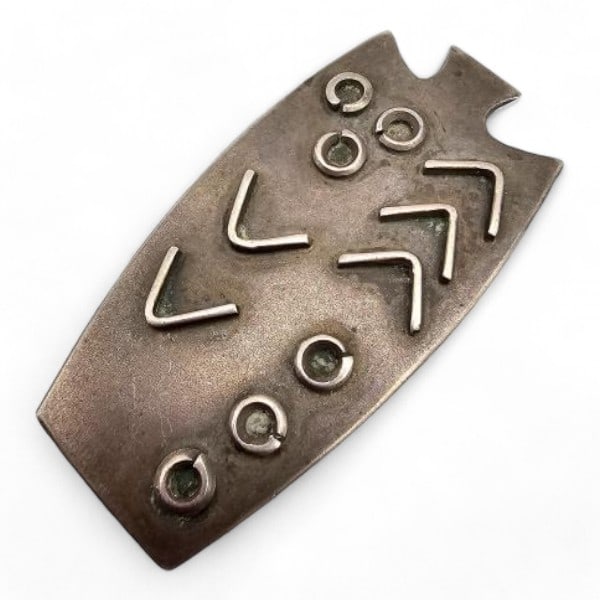 Vintage Sterling Silver Modernist Brooch 23.3 G (1 of 3)