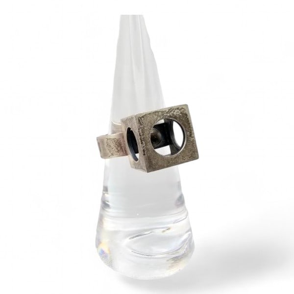 Signed Finland Sterling Silver Mid Century Modernist Ring Adjustable Ring 7.1 G (1 of 6)