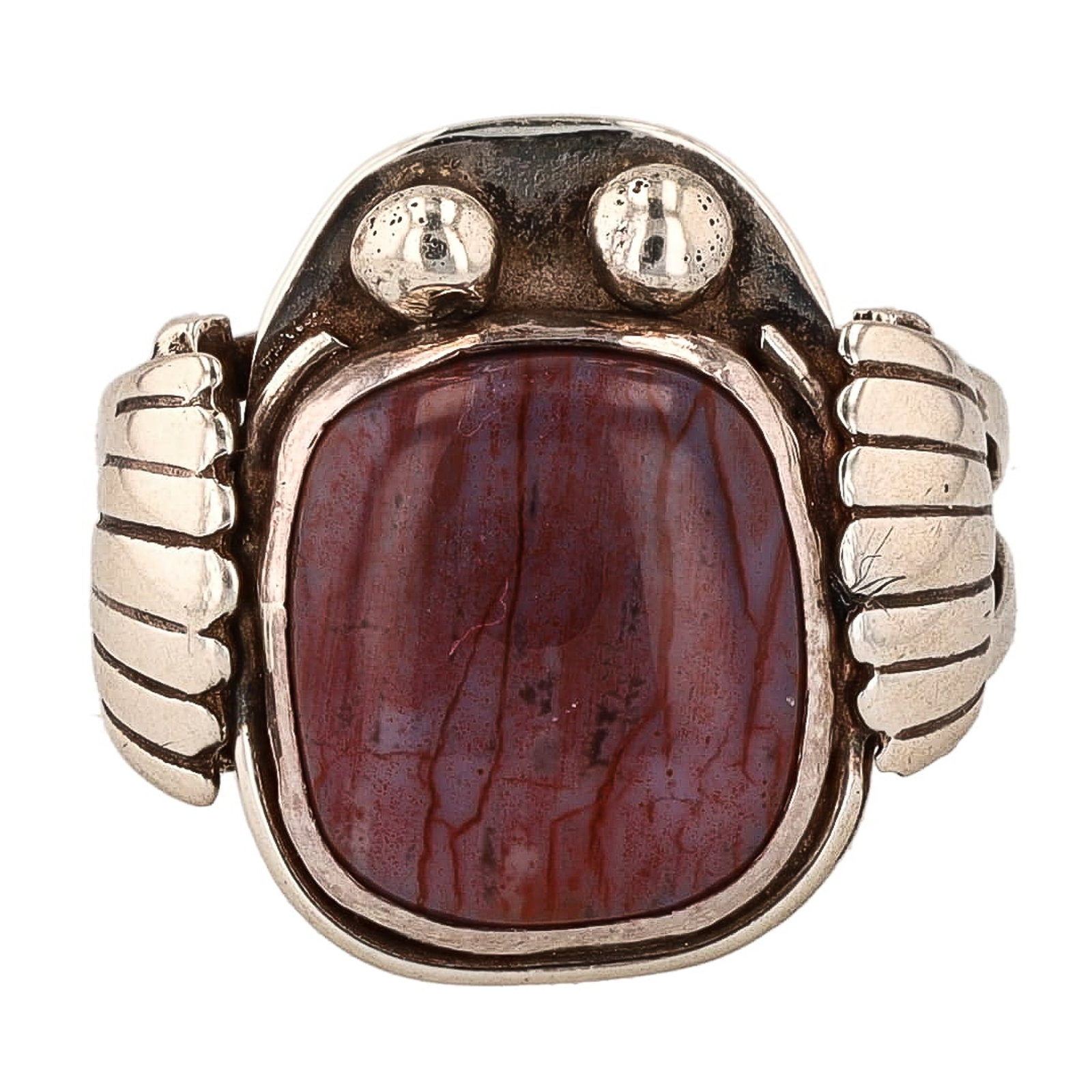 Vintage Navajo Purple Agate Sterling Ring Sz. 12 (1 of 5)