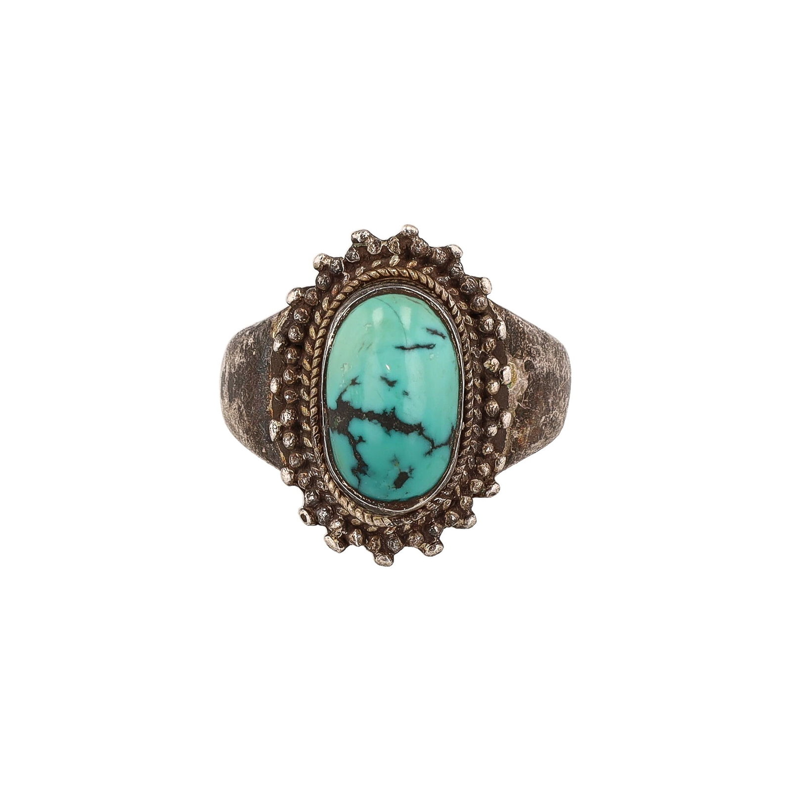 Vintage Turquoise Sterling Ring Sz. 6.25 (1 of 5)