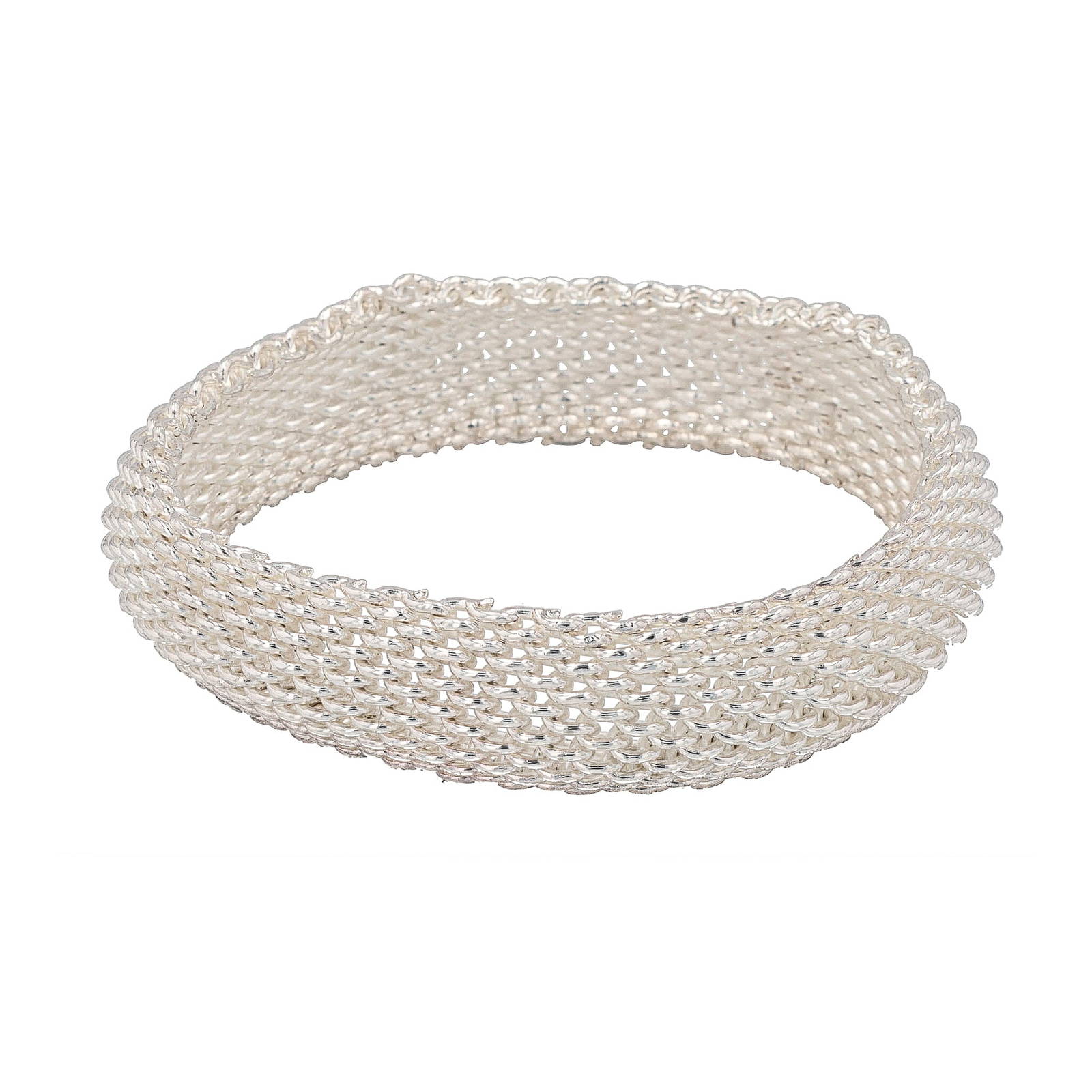 Tiffany & Co. Ny Sterling Silver Somerset Mesh Bracelet Auction