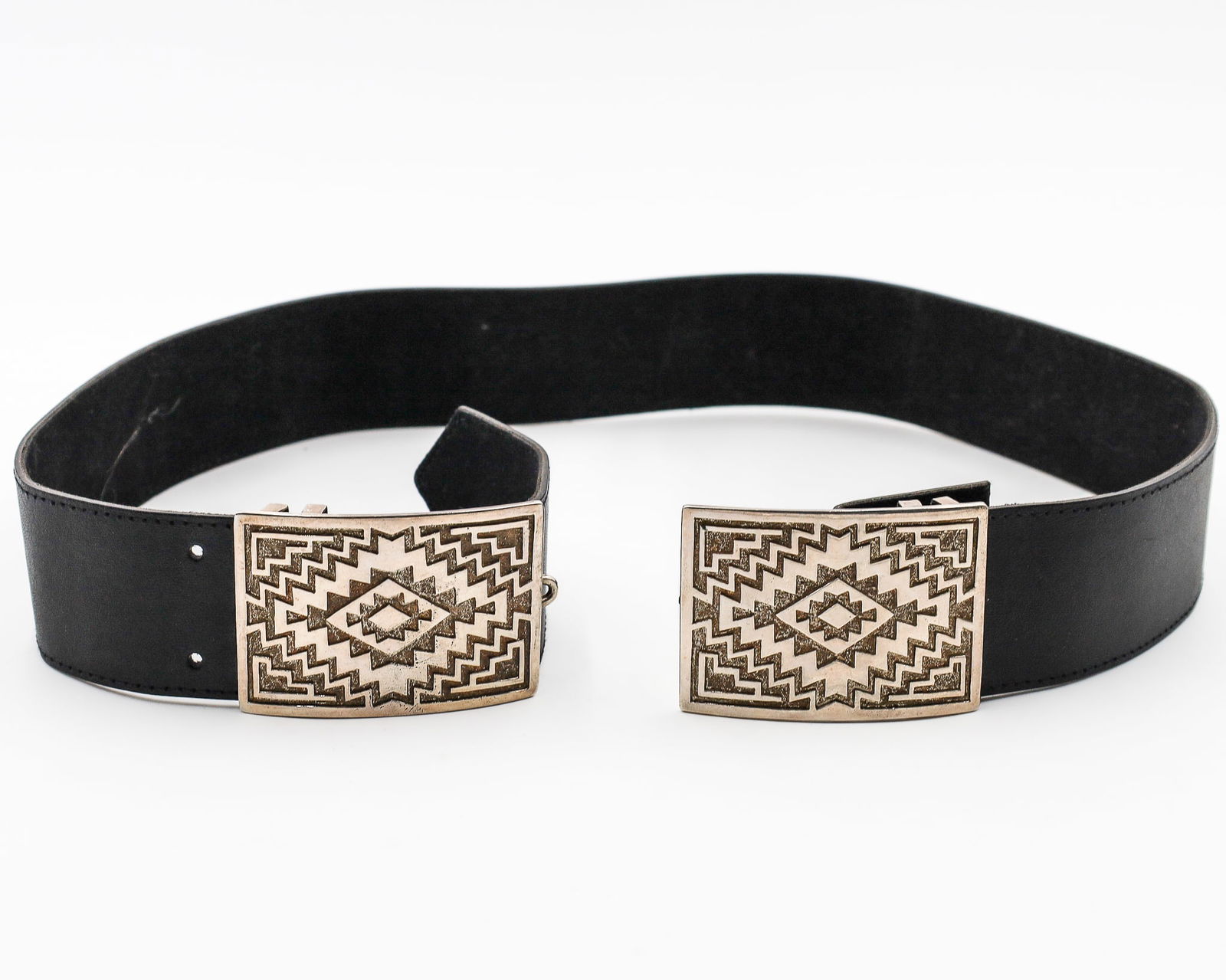 Tommy Jackson Navajo Sterling Overlay Belt (1 of 5)