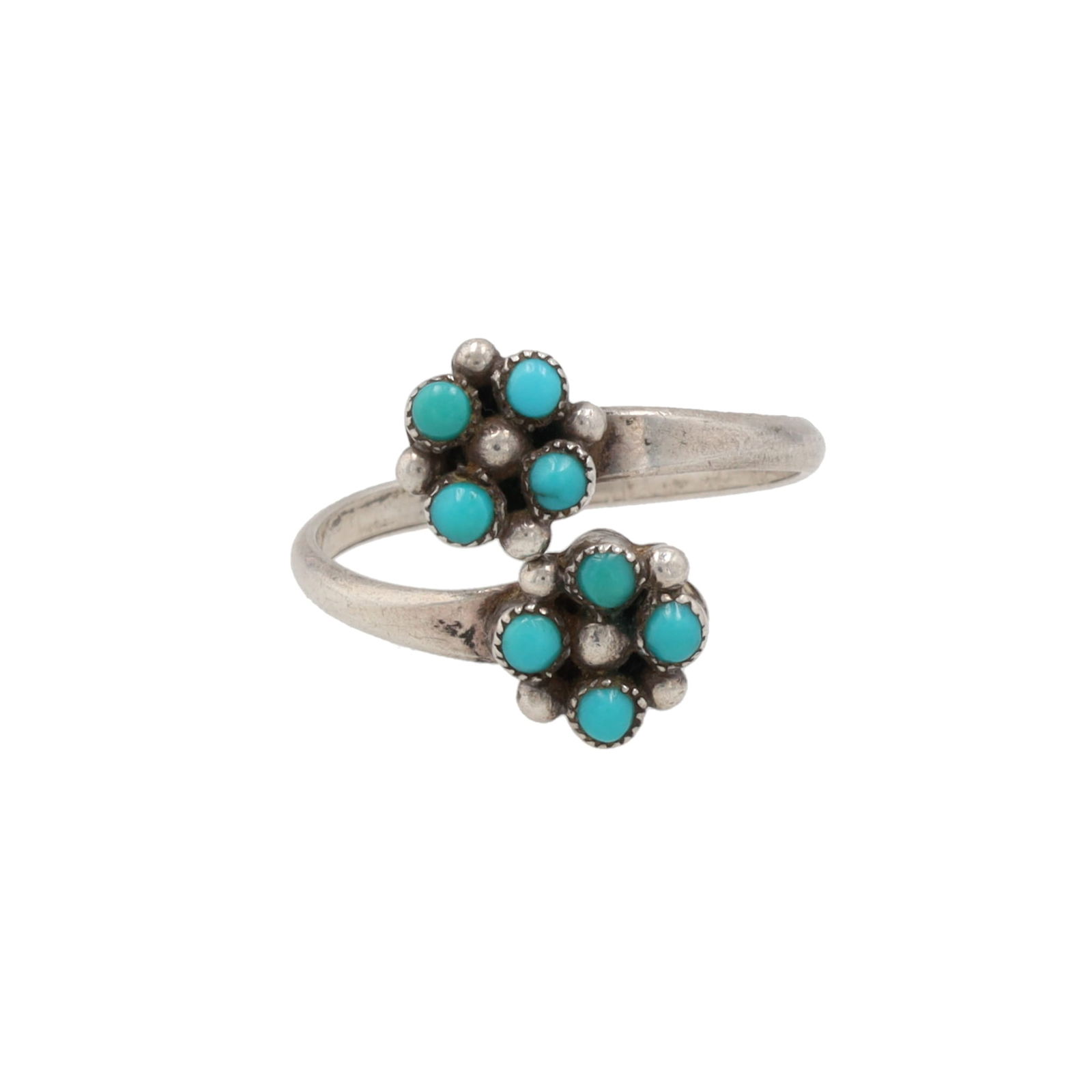 Navajo Snake Eye Turquoise Sterling Ring Sz. 8 (1 of 5)